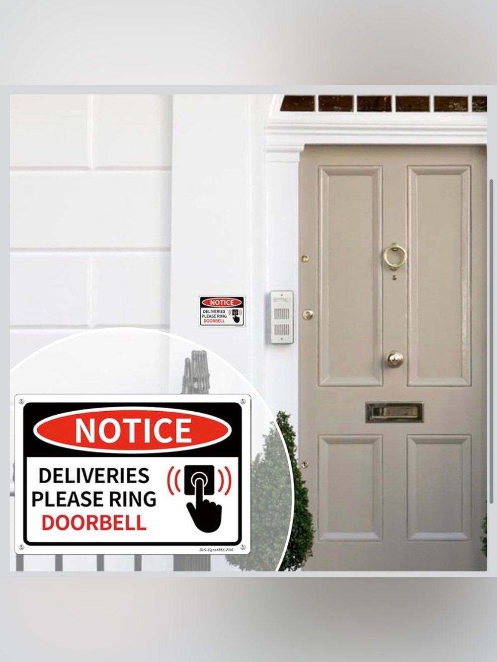 Doorbell Notice Sign - Picture 3 of 7